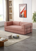 Canapé velours rose modulable petits espaces BIPBOP SOFA