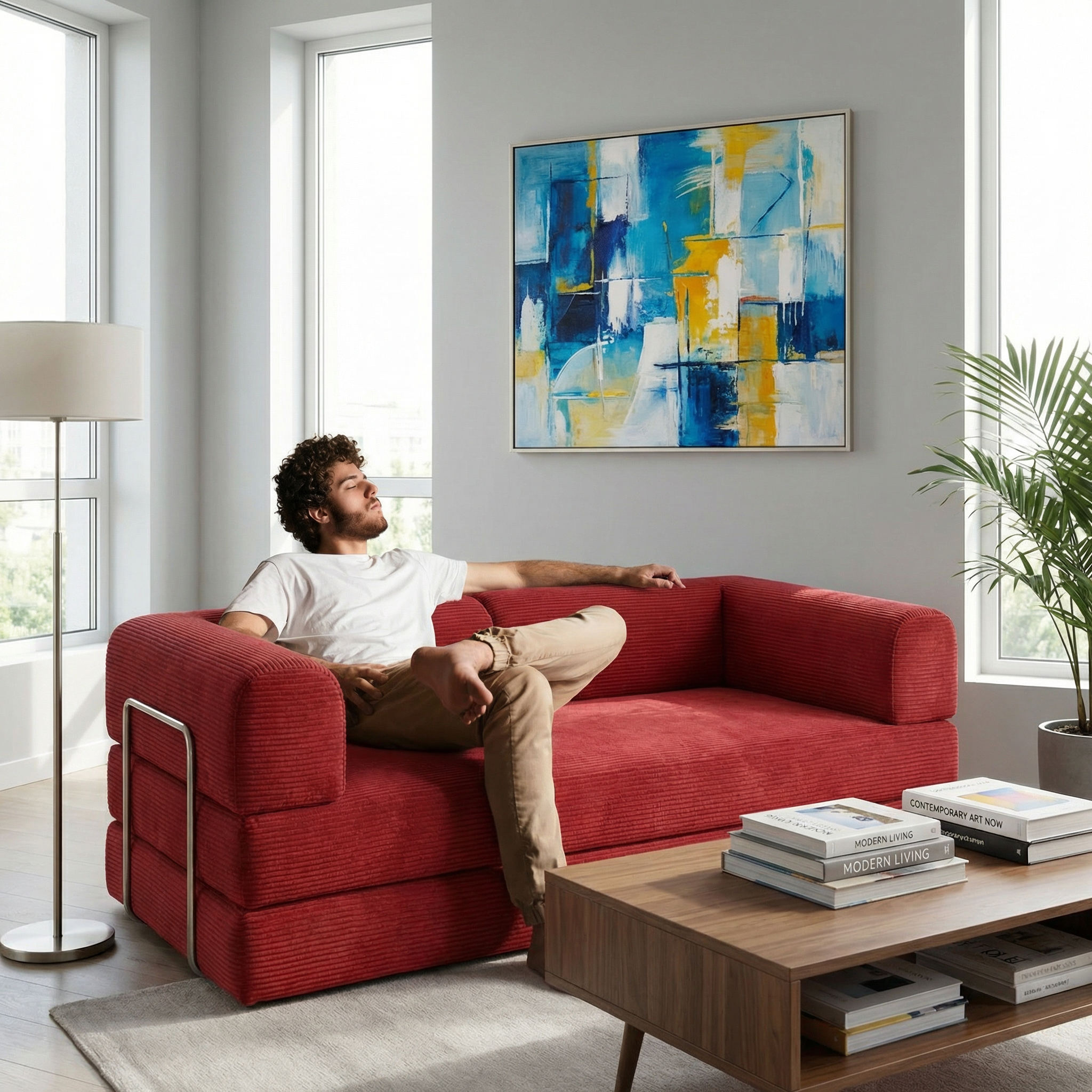Canapé BIPBOP SOFA confortable dans un intérieur contemporain