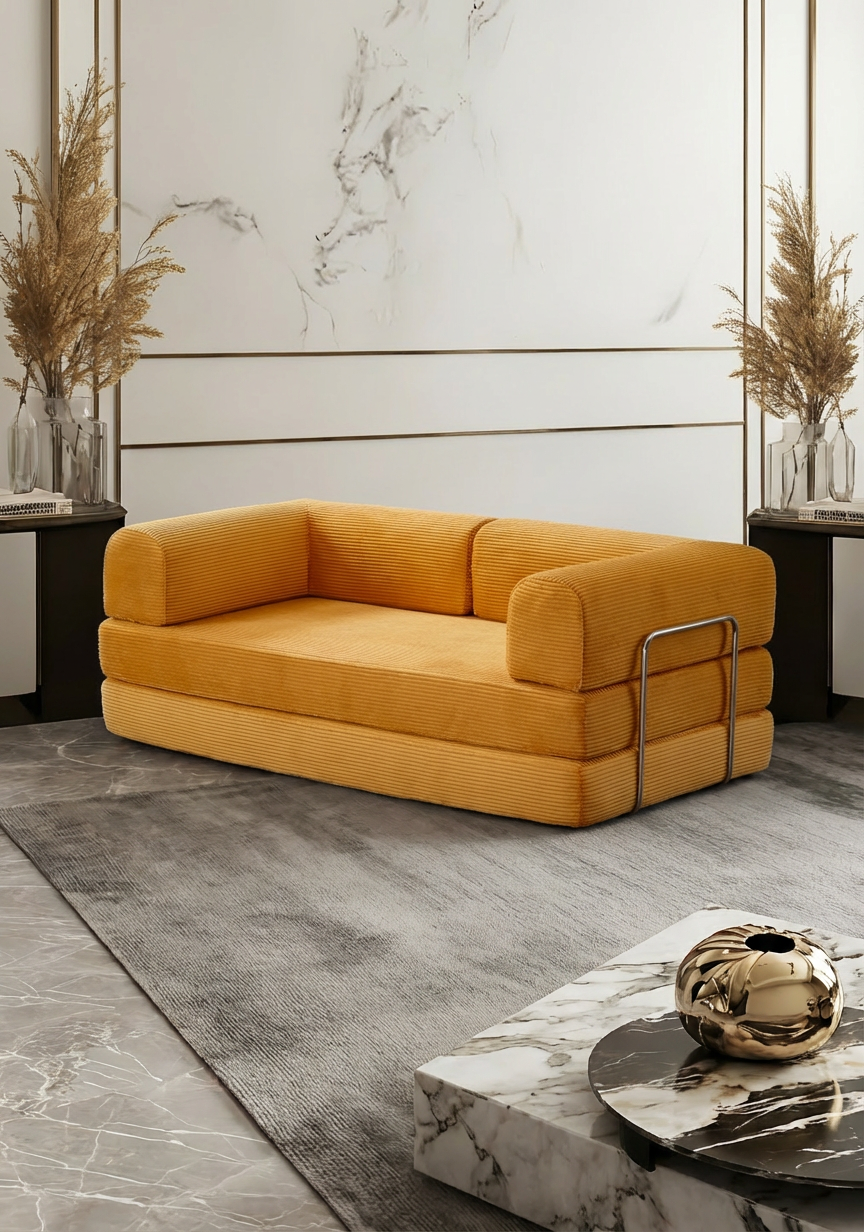 Canapé modulable design avec coussins en mousse haute densité