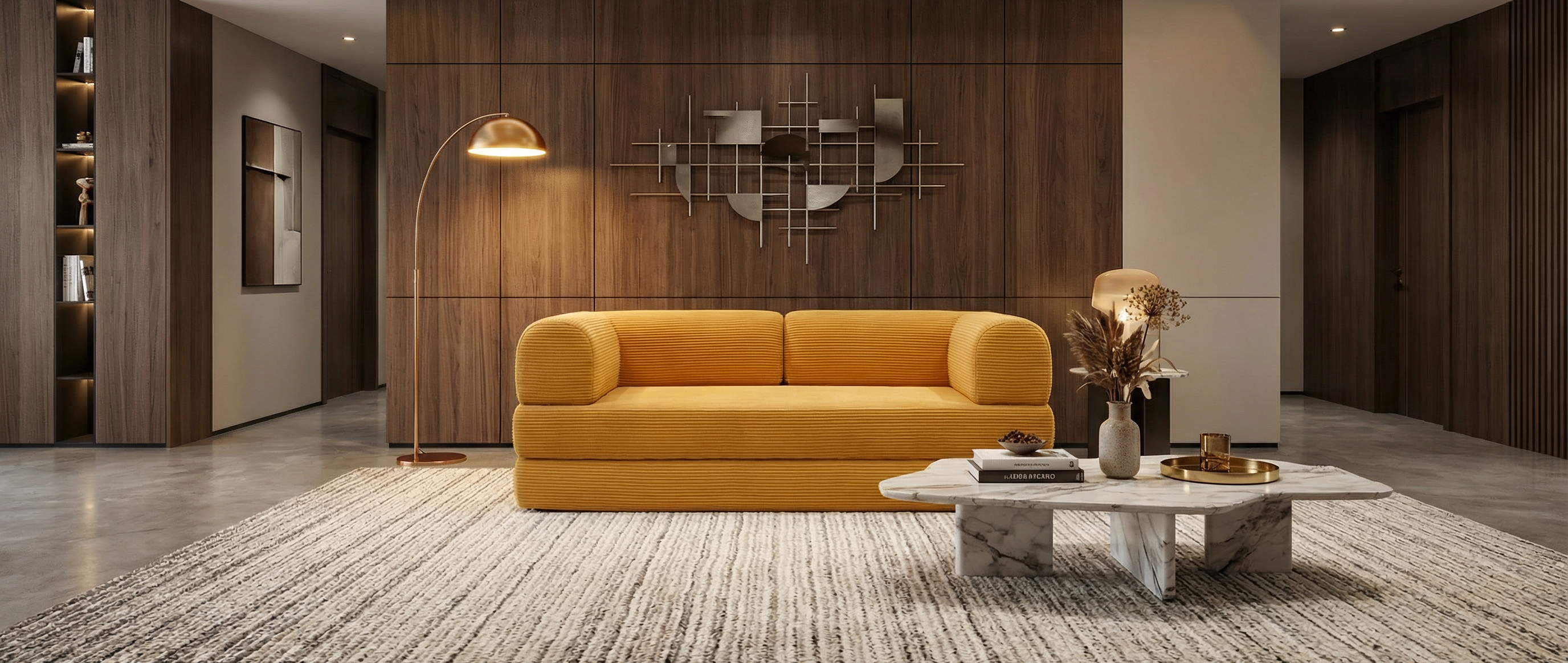 Canapé BIPBOP SOFA en position détente dans un salon élégant